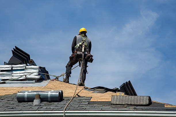 Professional Gutter Installation technician working in Audubon, IA